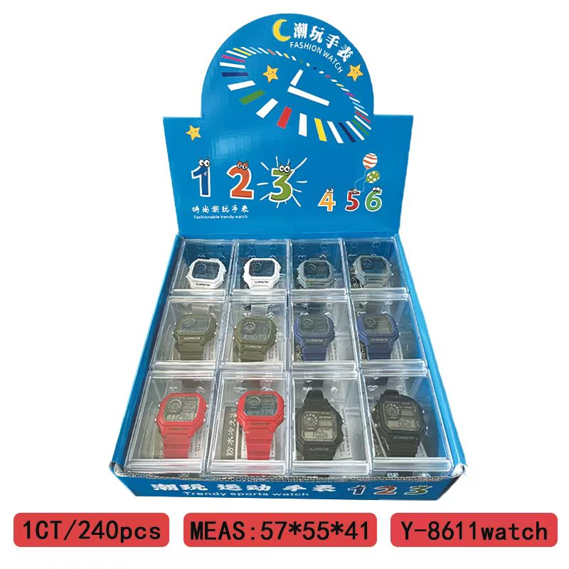 The YITONG basic electronic watch from YITONG is cost-effective, durable and worry-free. It is specially designed for students to wear in class and daily life. The Y-8611 basic electronic watch is a square, colorful, waterproof and luminous sports watch for both men and women, and is a trend Application Scenario