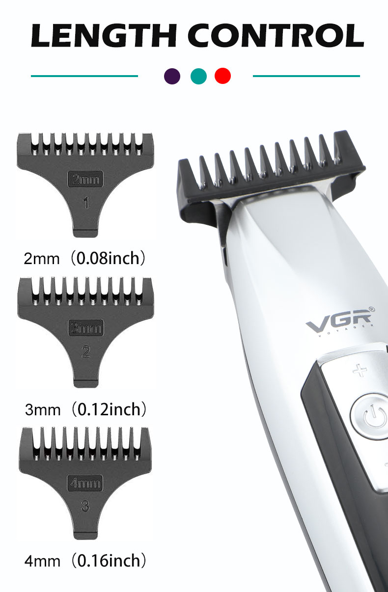 VGR970跨境外贸男士专用液晶显示家用大功率推子油头雕刻理发器详情8