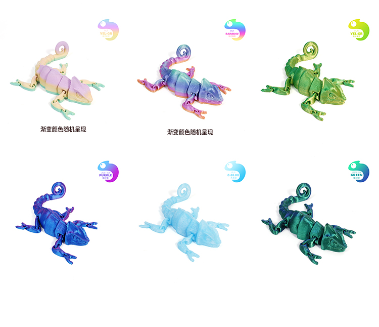  爆款3D打印龙变色龙全身关节可动仿真宠物蜥蜴模型玩具详情9