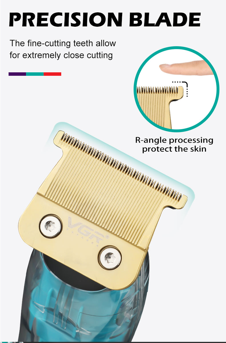 VGR961 Wholesale LCD digital display transparent hair salon professional oil hair electric shaver, hair clipper, electric clipper pic 6