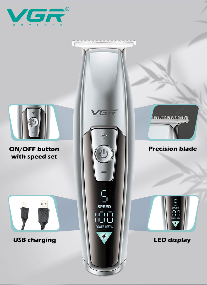 VGR970跨境外贸男士专用液晶显示家用大功率推子油头雕刻理发器详情3