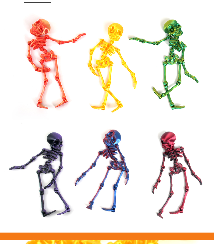 跨境3d打印夜光关节可动骷髅小人玩具跨境爆款跳舞摆件发条批发详情5