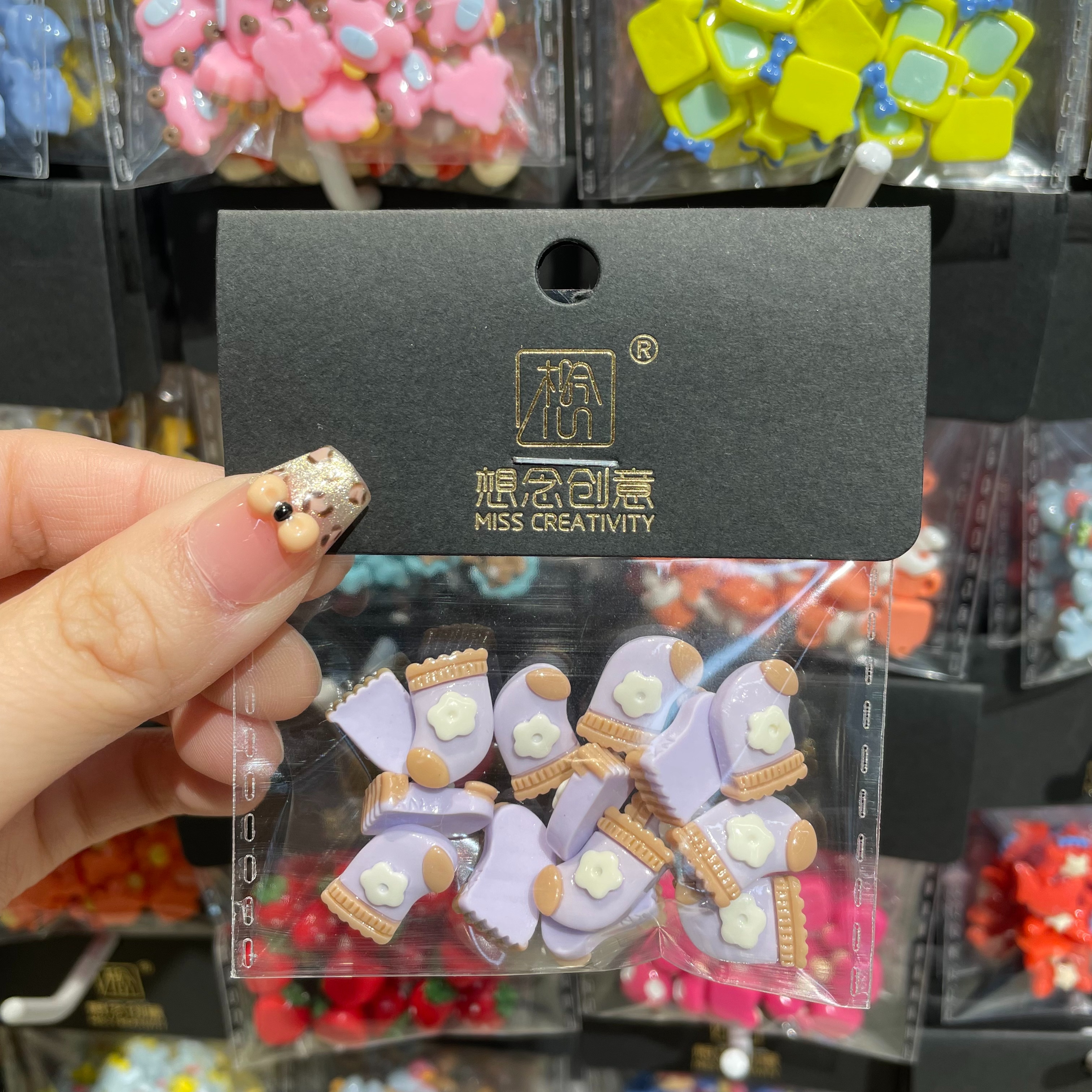 想念创意迷你花花袜子^创意潮流DIY套装^