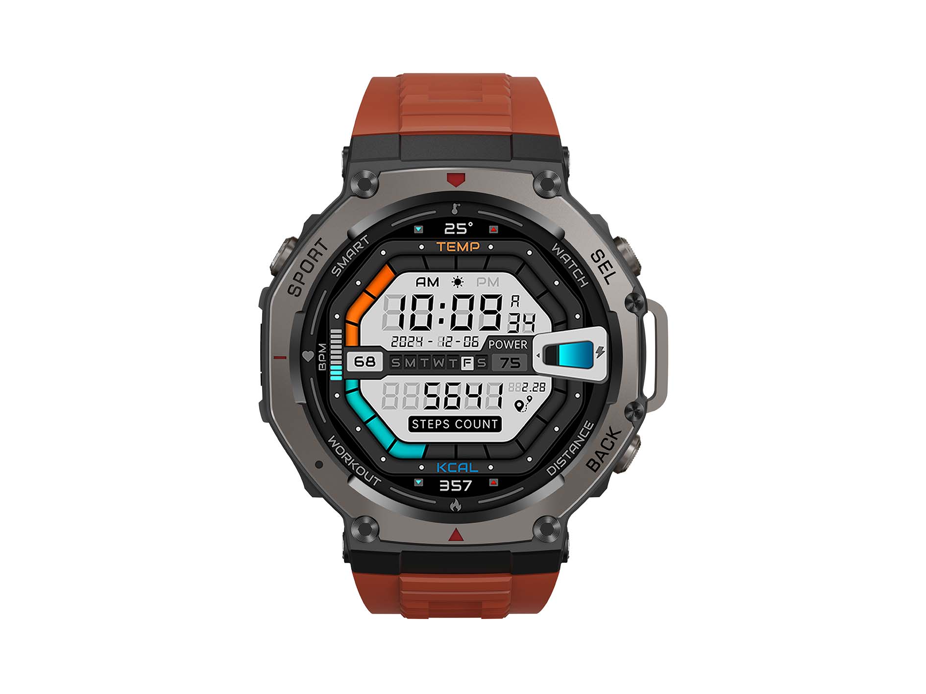 The GPS smartwatch DM58 features multi-functional heart rate, blood oxygen, sleep, altitude and air pressure detection. It is water-resistant to 30 meters and can be used for swimming. It has a sports track and is suitable for mountain climbing and outdoor activities. It is compatible with Android and Apple smart Bluetooth call watches details Picture