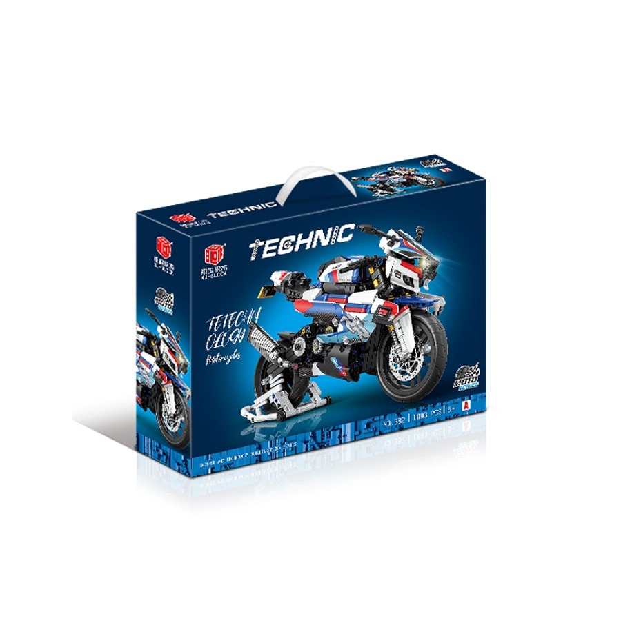 翔竣积木儿童摩托车通积木车趣味拼搭玩具适合孩子益智启蒙