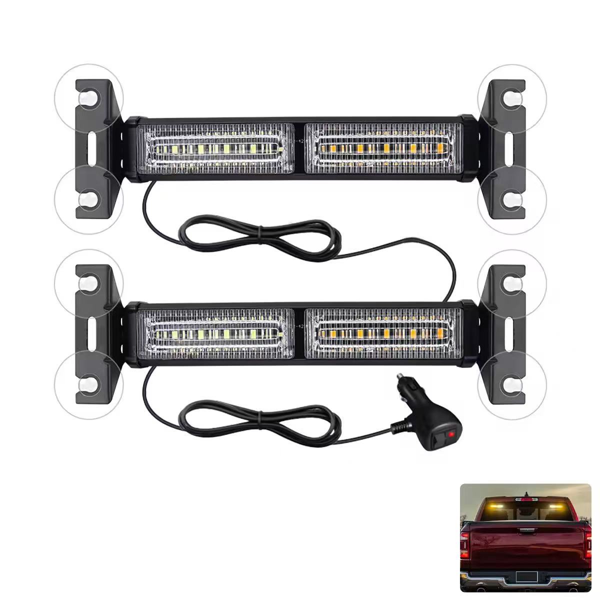 Automobile LED suction cup warning light, windshield flashing light, bumper light, sun visor emergency flashing light, suction cup light pic 1
