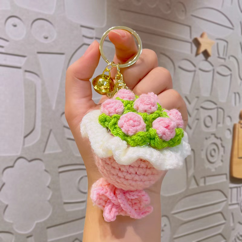 Hand-crocheted flower bouquets and pendants, creative hand-woven decorations, warm home hanging ornaments, gifts and promotional items Specification image