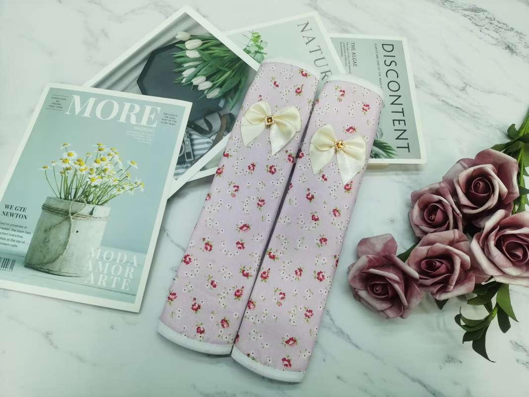 Pastoral flower fabric double-opening double door refrigerator door handle gloves double door handle gloves handrail cover anti-static thickened