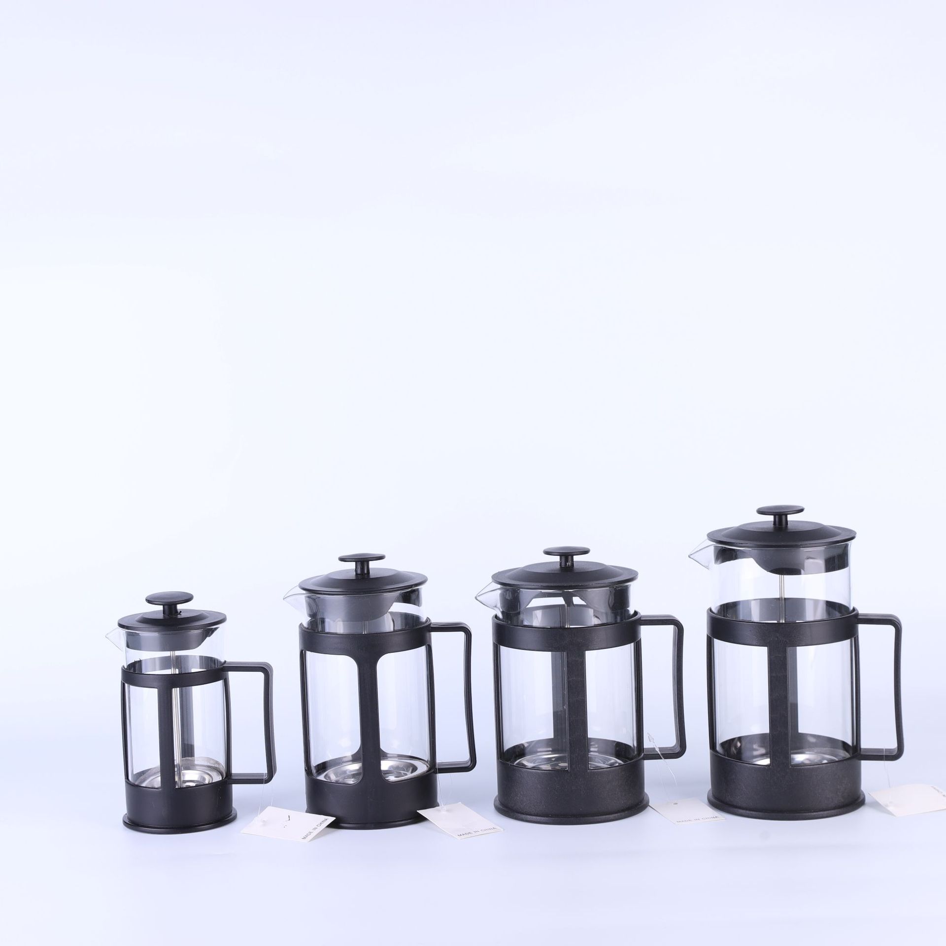 跨境爆款 玻璃不锈钢冲茶器家用茶壶咖啡壶法压壶咖啡杯茶水分离玻璃泡茶壶