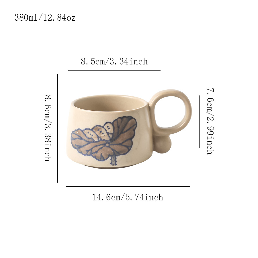 陶瓷杯咖啡杯马克杯水杯牛奶杯骨瓷冷饮情侣礼品0羊脂玉宾馆素烧喝水日式高颜值三口设计感0釉下彩纯白色公司防尘纪念喝茶刻花女