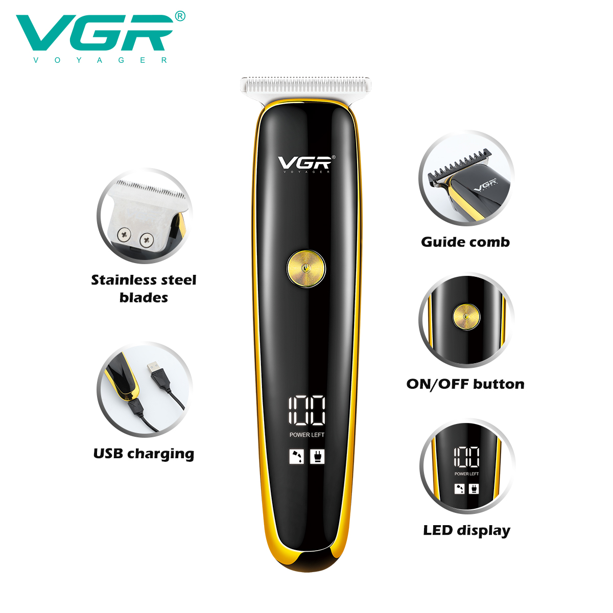 理发器/电动剃须刀/跨境/理发店/电推子剃头器细节图