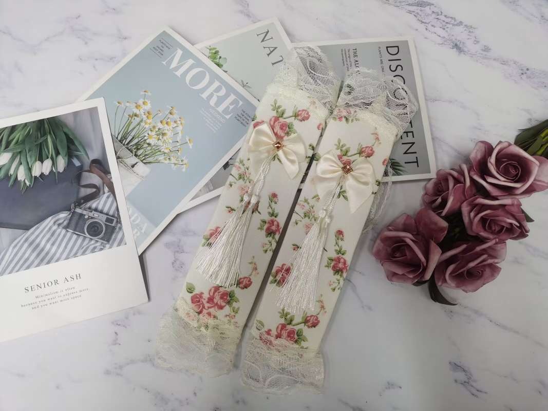 Pastoral floral refrigerator handle gloves, European-style refrigerator dust-proof and anti-static home door handle gloves, creative double-door refrigerator covers Specification image