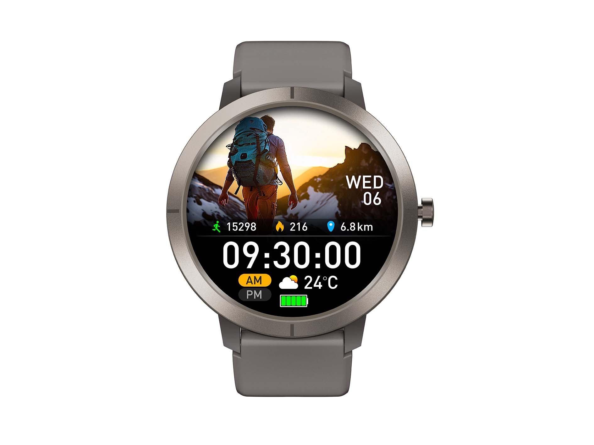 The GPS smartwatch DM76 features multi-functional heart rate, blood oxygen, sleep, altitude and air pressure detection. It is water-resistant to 30 meters and can be used for swimming. It has a sports track and is suitable for mountain climbing and outdoor activities. It is compatible with Android and Apple smart Bluetooth call watches Item Picture