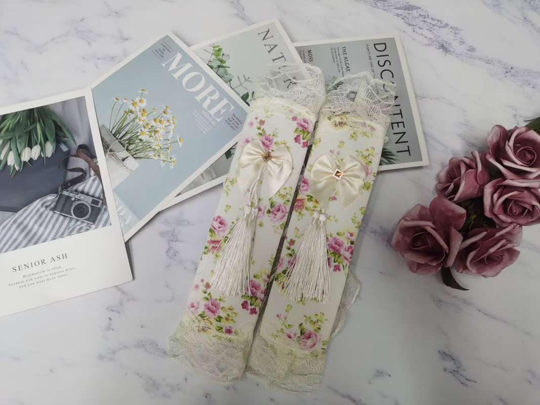 Pastoral floral refrigerator handle gloves, European-style refrigerator dust-proof and anti-static home door handle gloves, creative double-door refrigerator covers