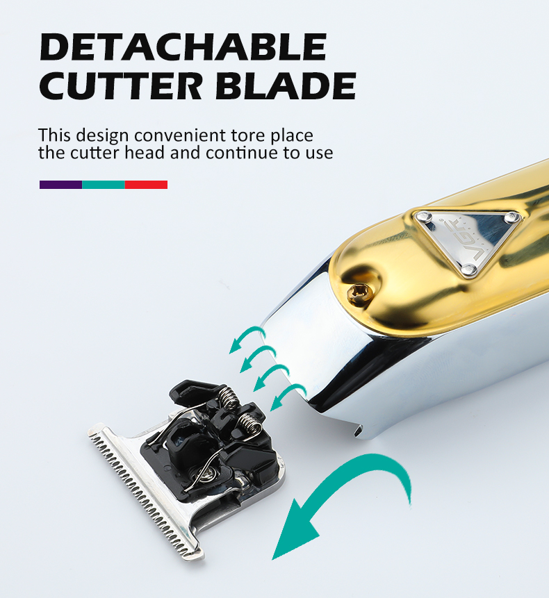 VGR967 Cross-border Professional metal small clipper with base Hair clipper for men, retro style pic 8