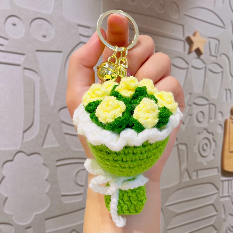 Hand-crocheted flower bouquets and pendants, creative hand-woven decorations, warm home hanging ornaments, gifts and promotional items details Picture