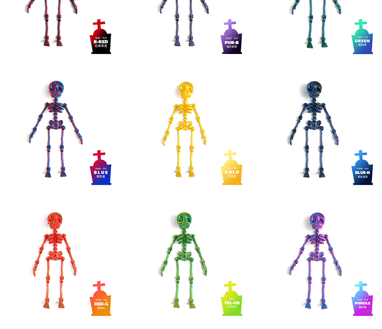 跨境3d打印夜光关节可动骷髅小人玩具跨境爆款跳舞摆件发条批发详情9