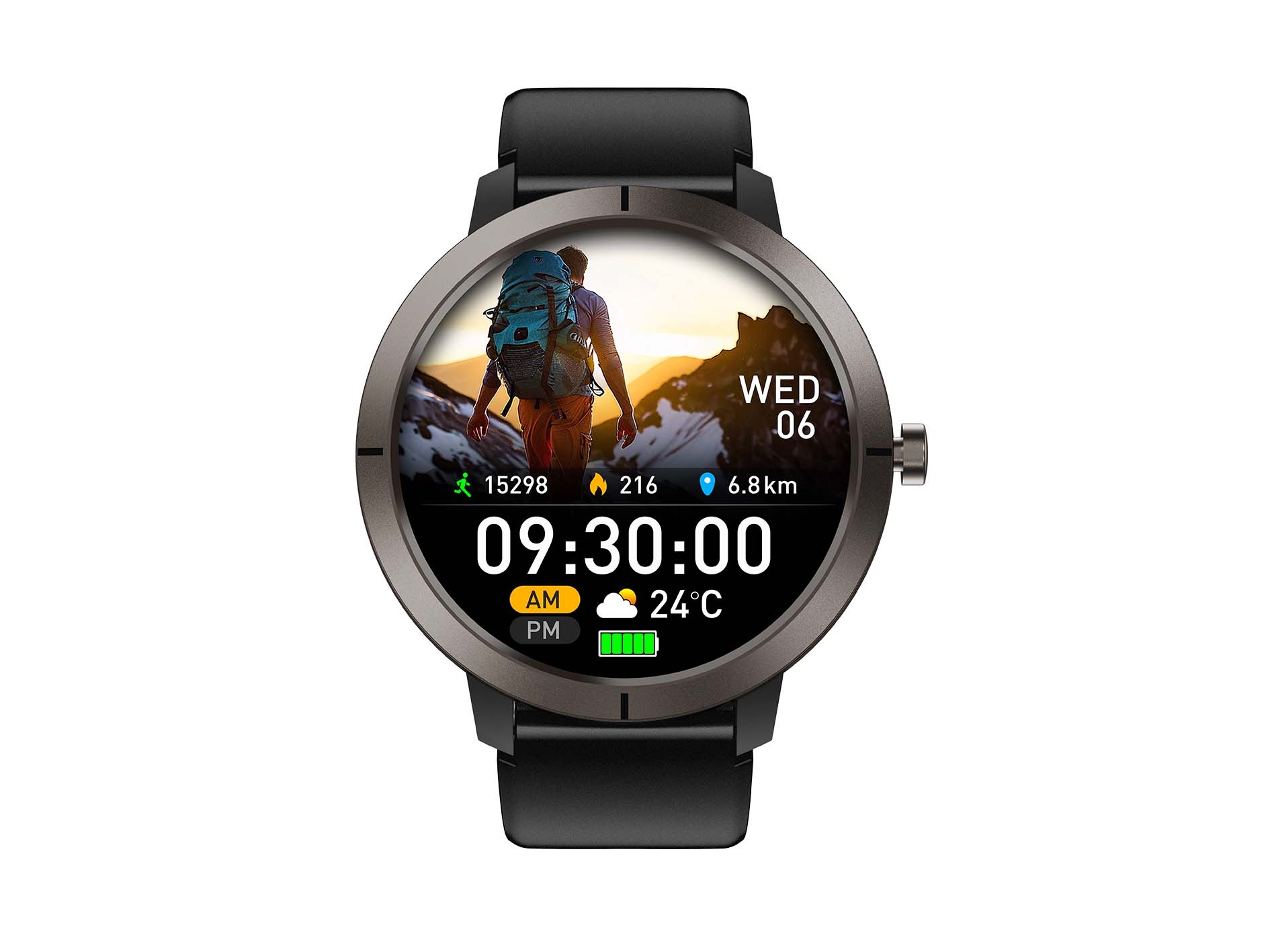The GPS smartwatch DM76 features multi-functional heart rate, blood oxygen, sleep, altitude and air pressure detection. It is water-resistant to 30 meters and can be used for swimming. It has a sports track and is suitable for mountain climbing and outdoor activities. It is compatible with Android and Apple smart Bluetooth call watches details Picture