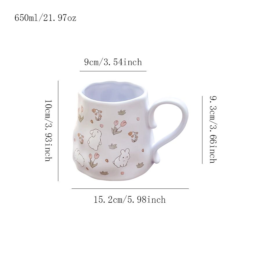 陶瓷杯马克杯牛奶杯杯子釉上彩防尘繁花花卉大容量0马卡龙卡通礼品LOGO创意会议室牛奶家用过滤怀旧骨瓷景德镇宾馆四口儿童0