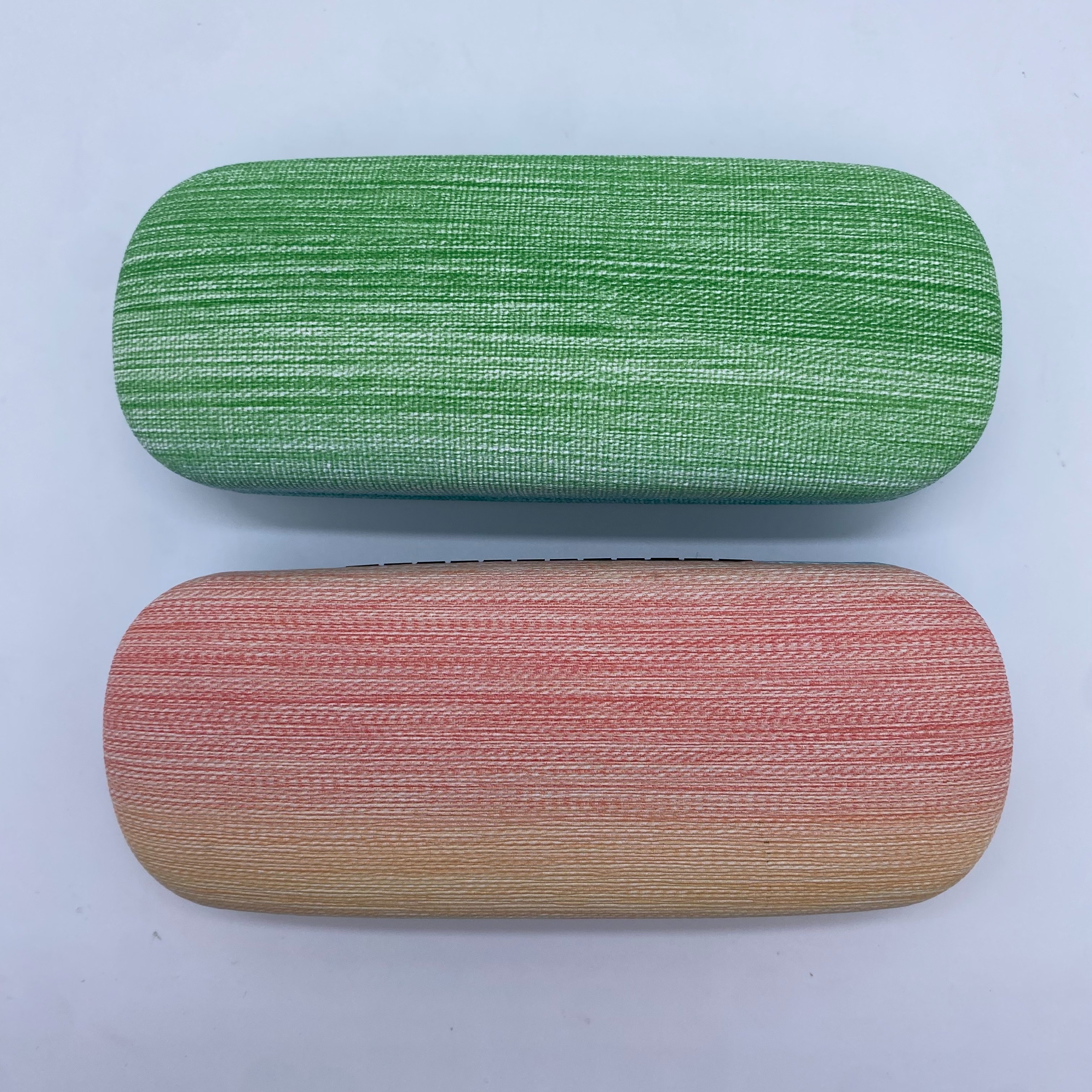 Gradient rainbow-colored leather optical reading glasses case full figure