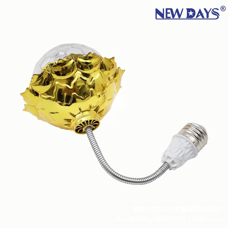 NEWDAYS brand cross border new LED lotus colorido rotary stage light home flash light atmosphere light cambio de color automático crystal magic ball light Item Picture