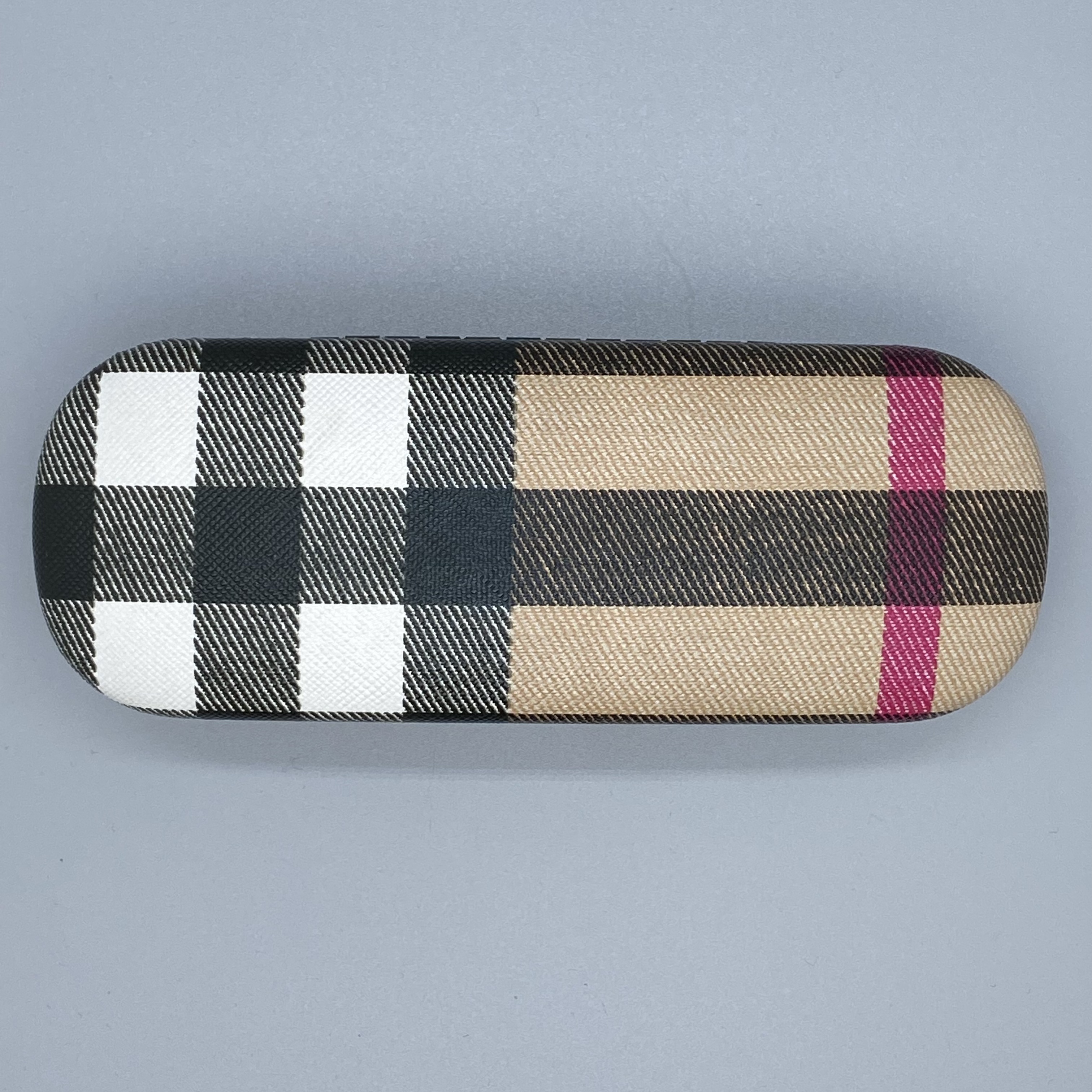 Checkered pattern optical glasses, myopia glasses, reading glasses, leather glasses case Specification drawing