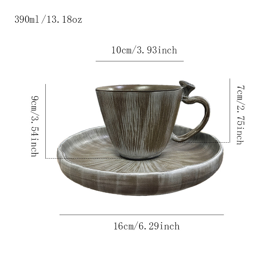陶瓷杯蝶牛奶杯茶杯套装咖啡杯LOGO冷饮印花哑光陶瓷设计感景德镇民宿燕麦高颜值牛奶防尘活动繁花0日式伴手礼0四口早餐00