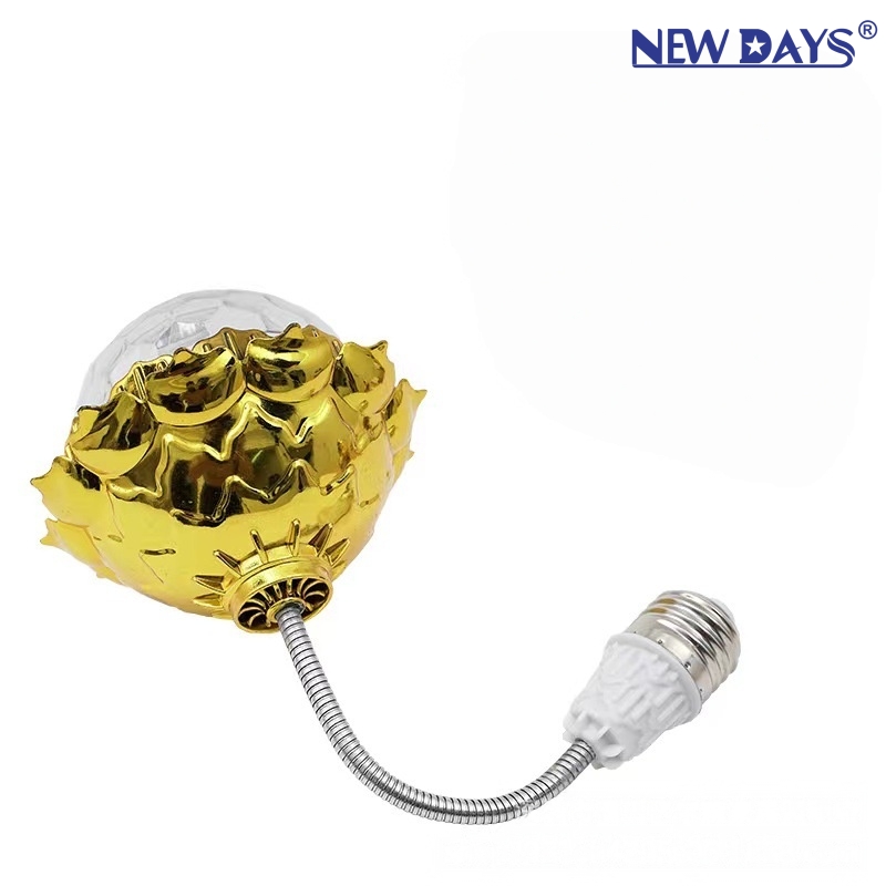 NEWDAYS brand cross border new LED lotus colorido rotary stage light home flash light atmosphere light cambio de color automático crystal magic ball light Specification image