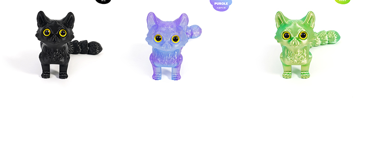 跨境3d打印可爱小猫咪尾巴关节可动儿童礼物玩具模型车摆件厂家详情10