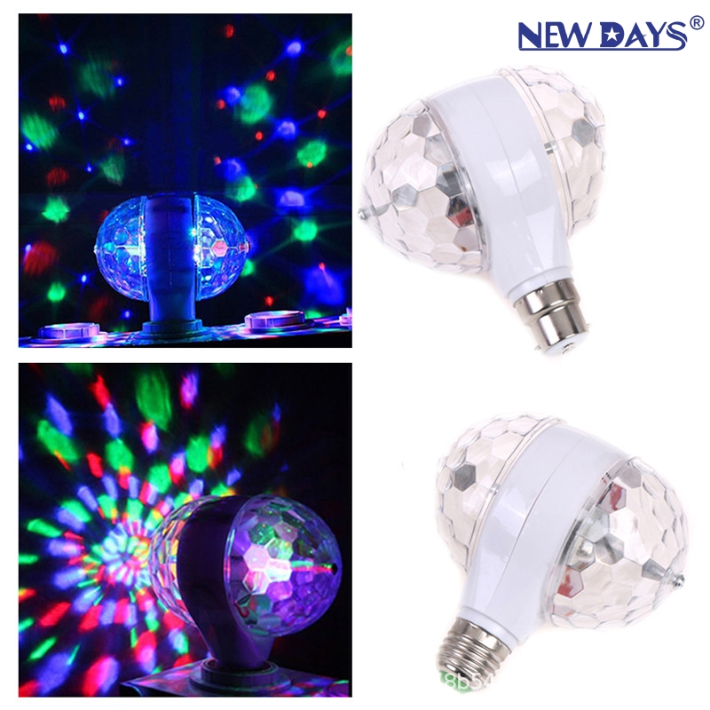 NEWDAYS brand cross border new LED bidireccional siete colores rotary crystal light mini disco siete luces de color flash luces de atmósfera luces de cambio de color automático luces de escenario luces de bola mágica Specification image