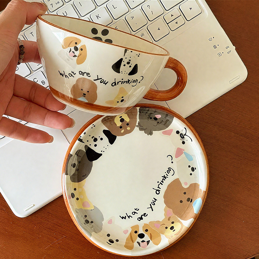 陶瓷餐具套装/餐具/陶瓷碗盘/北欧手柄盘/碗盘礼盒细节图