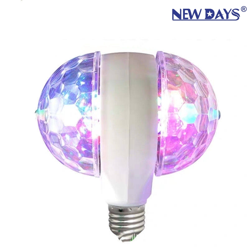NEWDAYS brand cross border new LED bidireccional siete colores rotary crystal light mini disco siete luces de color flash luces de atmósfera luces de cambio de color automático luces de escenario luces de bola mágica Item Picture