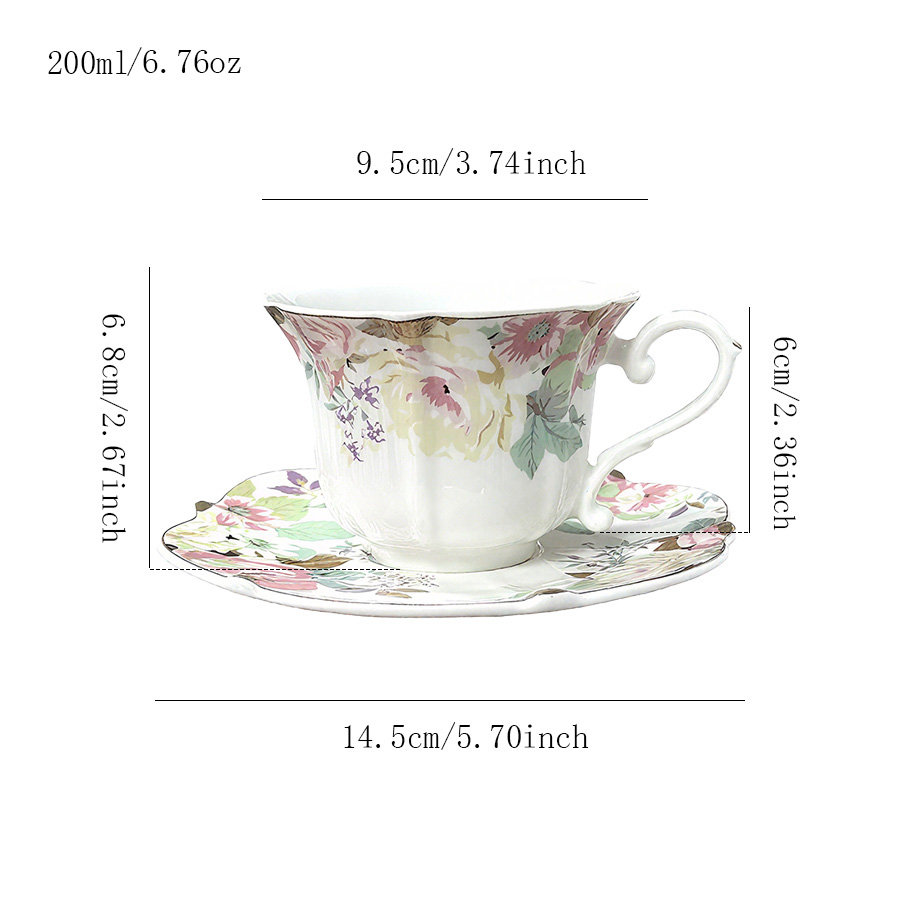 陶瓷杯蝶马克杯咖啡杯牛奶杯水杯套装骨瓷哑光茶水办公室日式可定制早餐釉上彩专用牛奶卡通女泡茶马卡龙冷饮儿童防尘印花公司轻奢