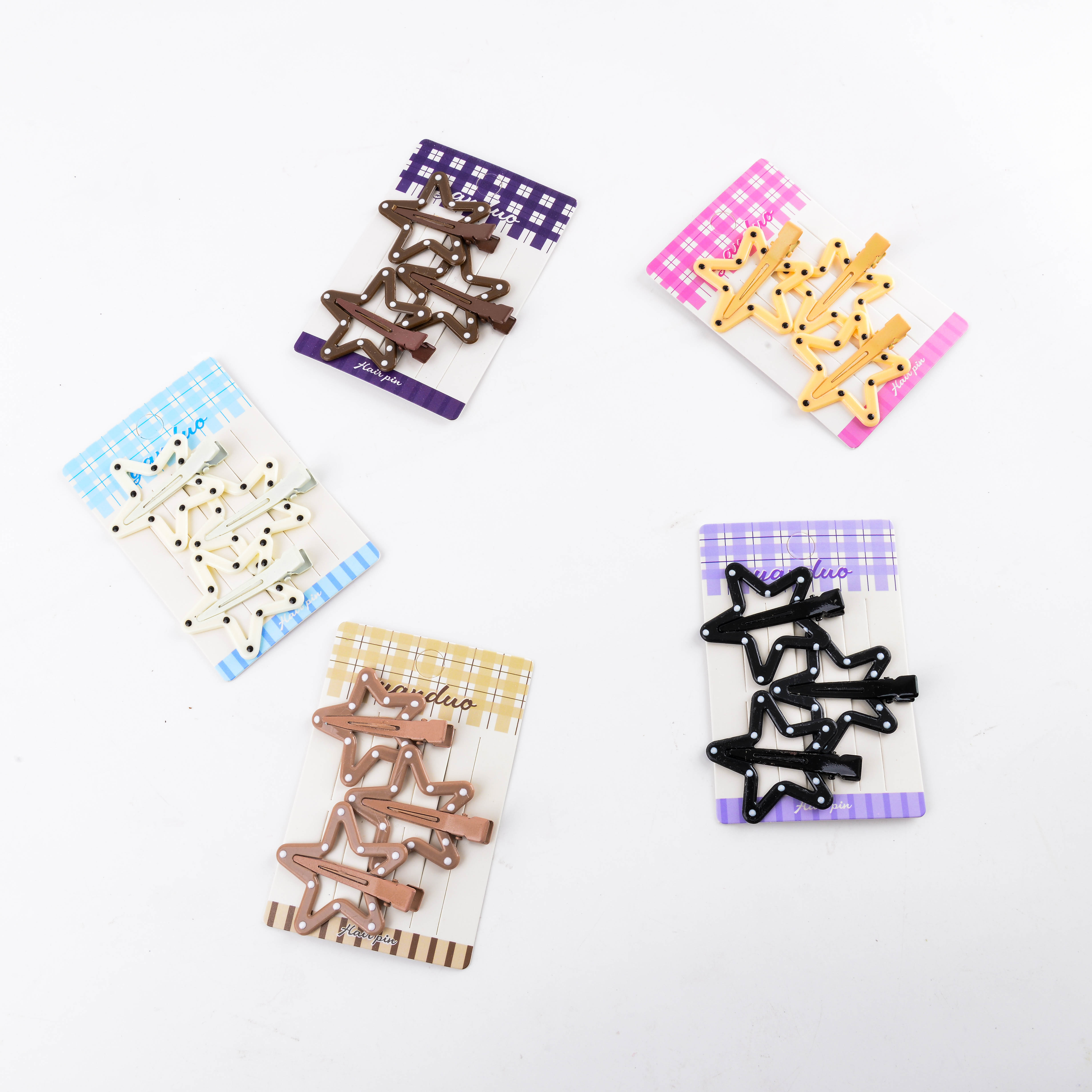 5cm亮面波浪发夹碎发刘海夹diy手工糖果色发卡一字夹发饰材料批发