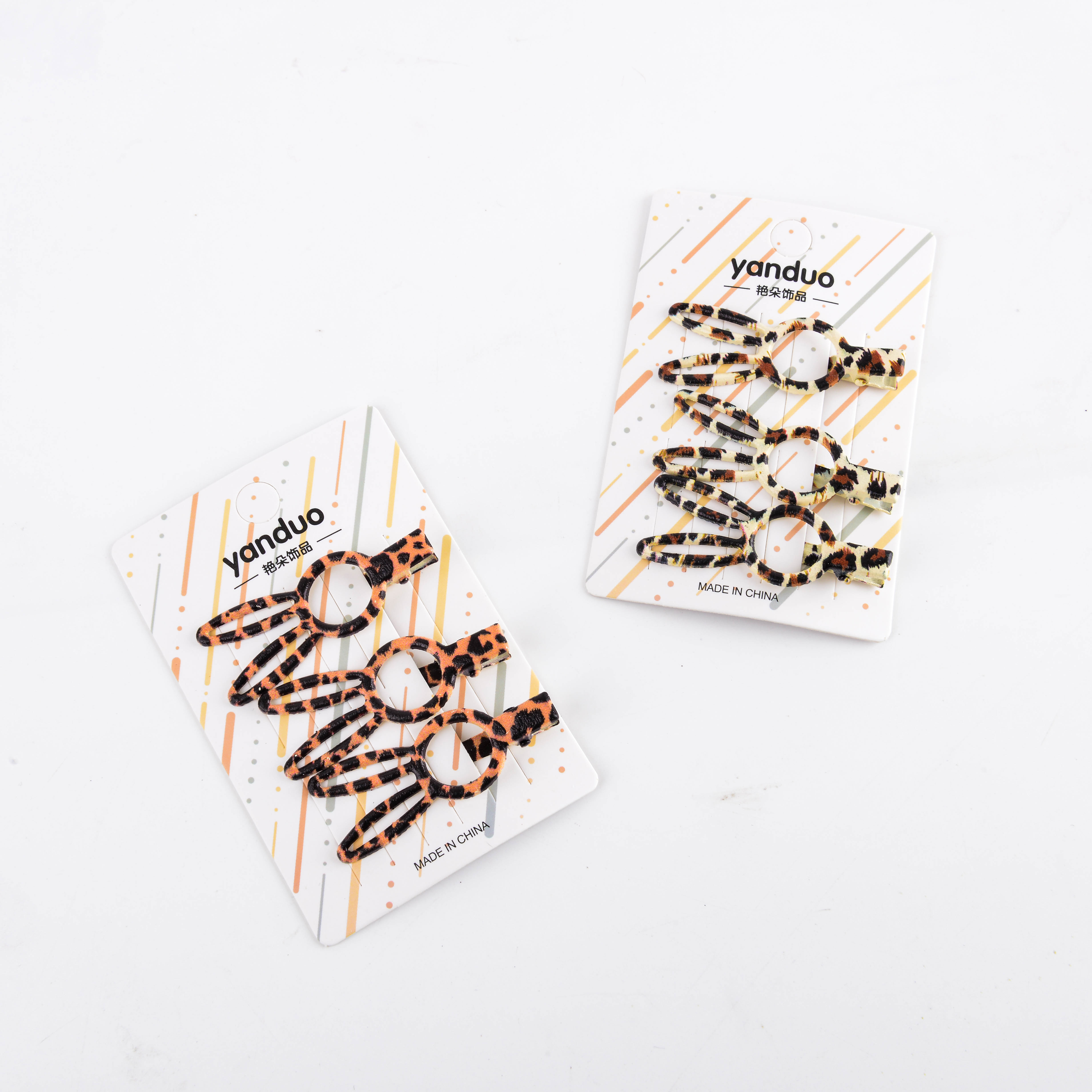 新款美拉德色波点鸭夹基础百搭鸭嘴夹金属彩点发夹前额碎发刘海夹