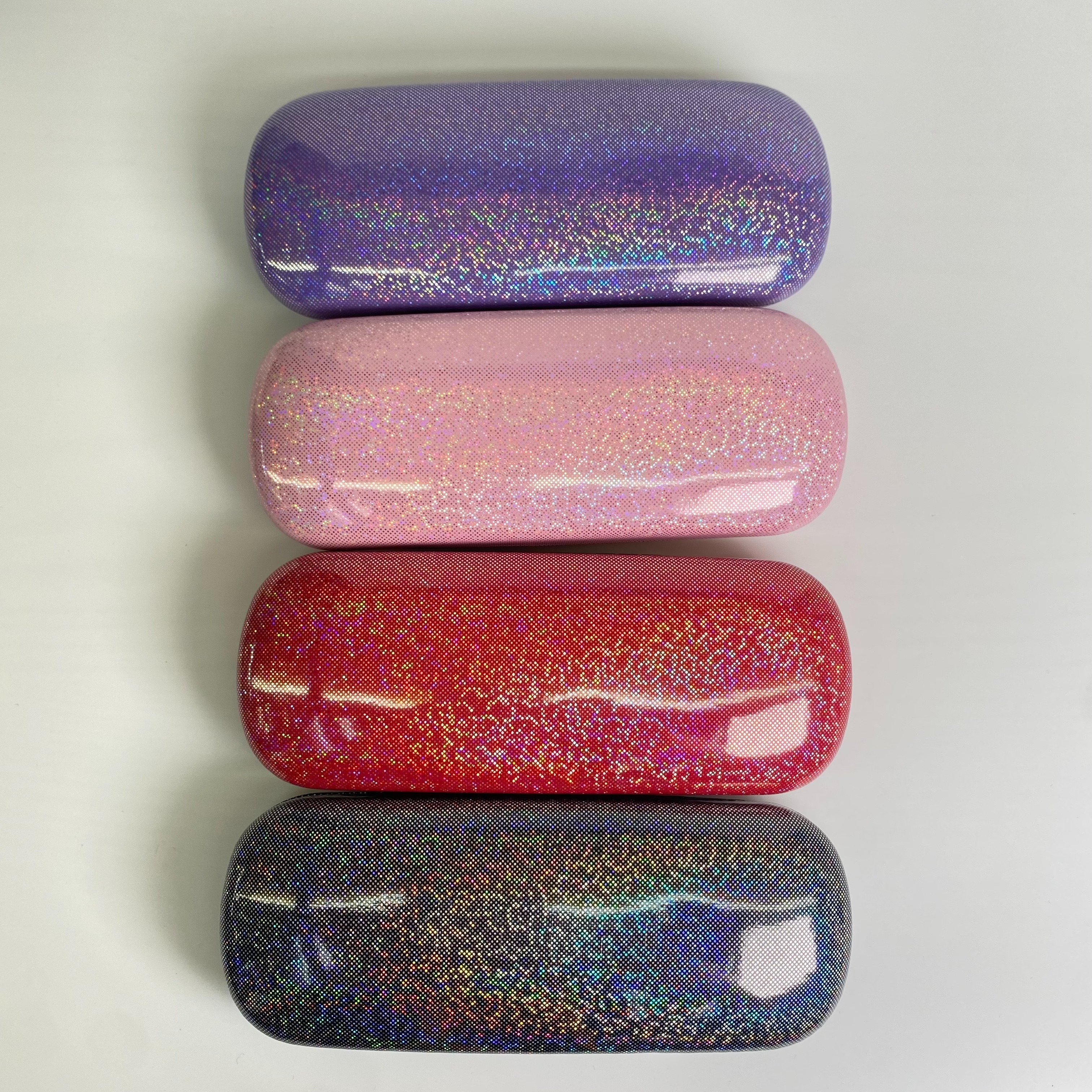 Pearlescent lustrous leather optical glasses, reading glasses, myopia glasses case full figure