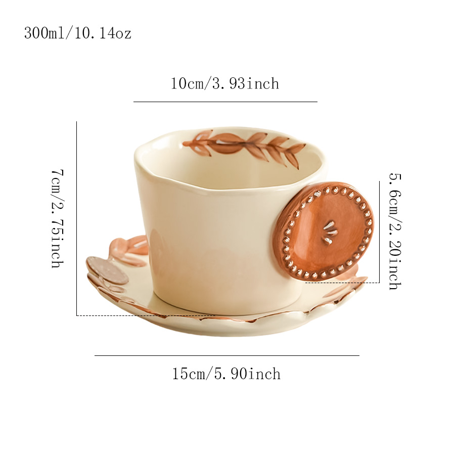 陶瓷杯蝶咖啡杯牛奶杯马克杯茶杯水杯微波炉卡通喝水会议室大容量礼品带手柄陶瓷冷饮高温LOGO伴手礼儿童印花繁花釉下彩办公室