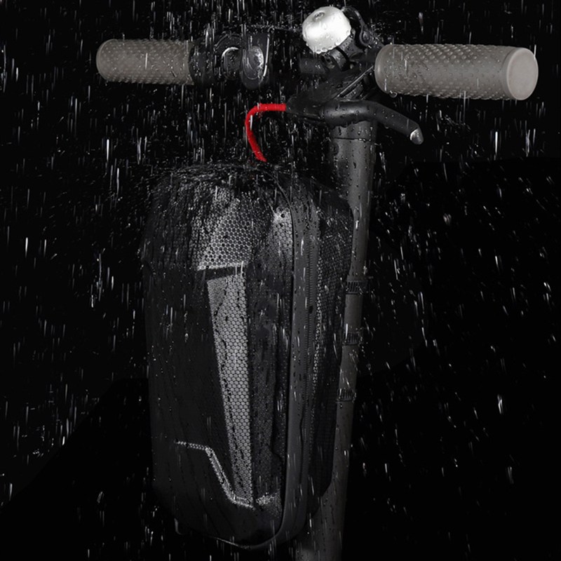 318K quick-release electric scooter hard shell bag, hard shell EVA front bag, handlebar front hanging bag, folding bicycle balance handlebar first bag Application Scenario