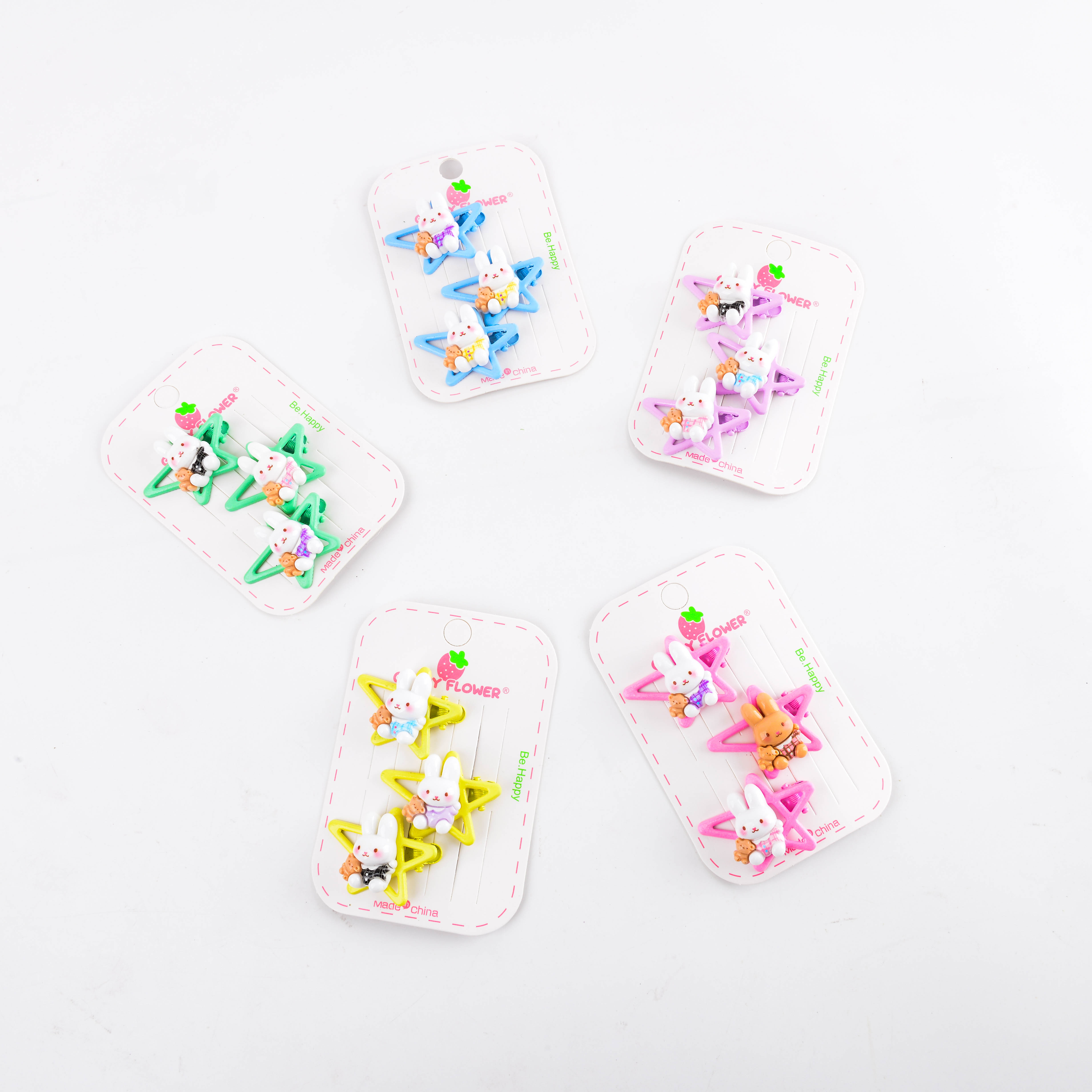 卡通动物城可爱儿童发夹新款发饰套装百搭女孩头绳发圈项链耳夹