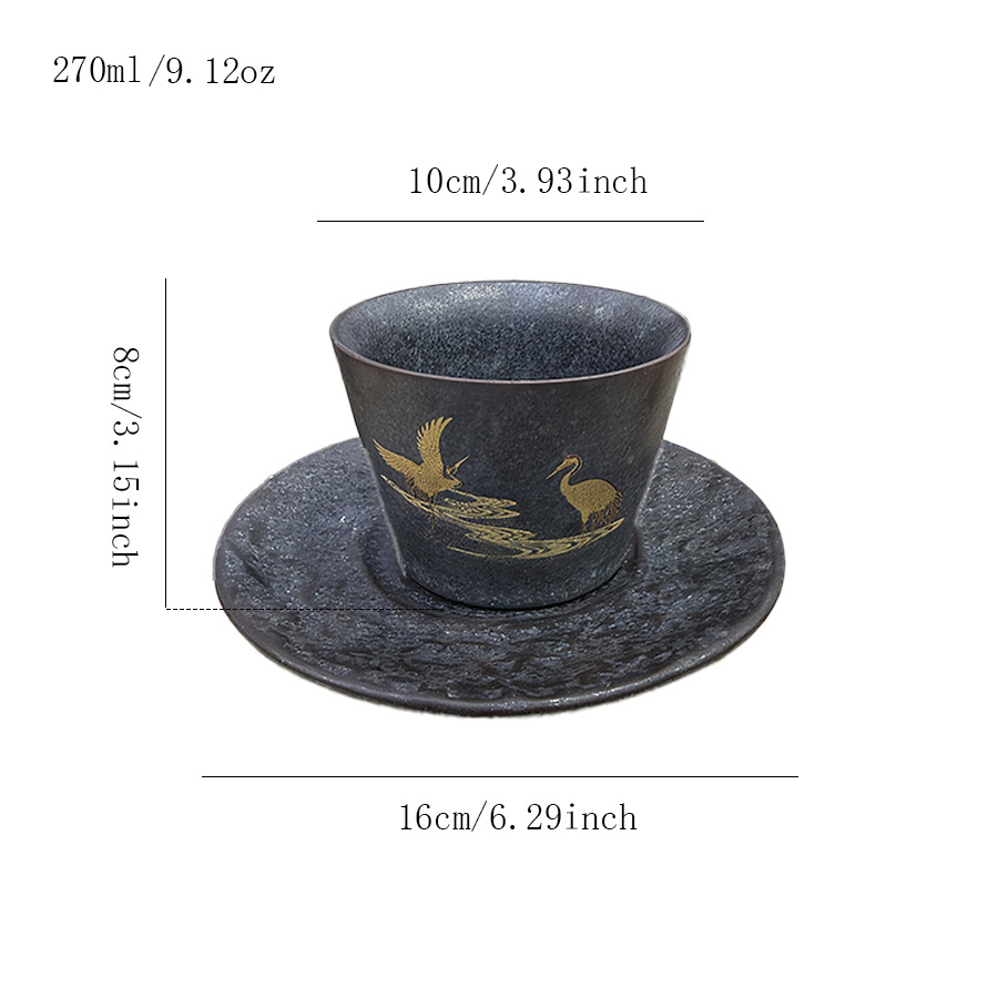 陶瓷杯蝶水杯套装马克杯咖啡杯牛奶杯个人防尘活动可定制亲子牛奶可爱民宿宾馆专用一家怀旧喝茶LOGO公司ins风小众设计感女