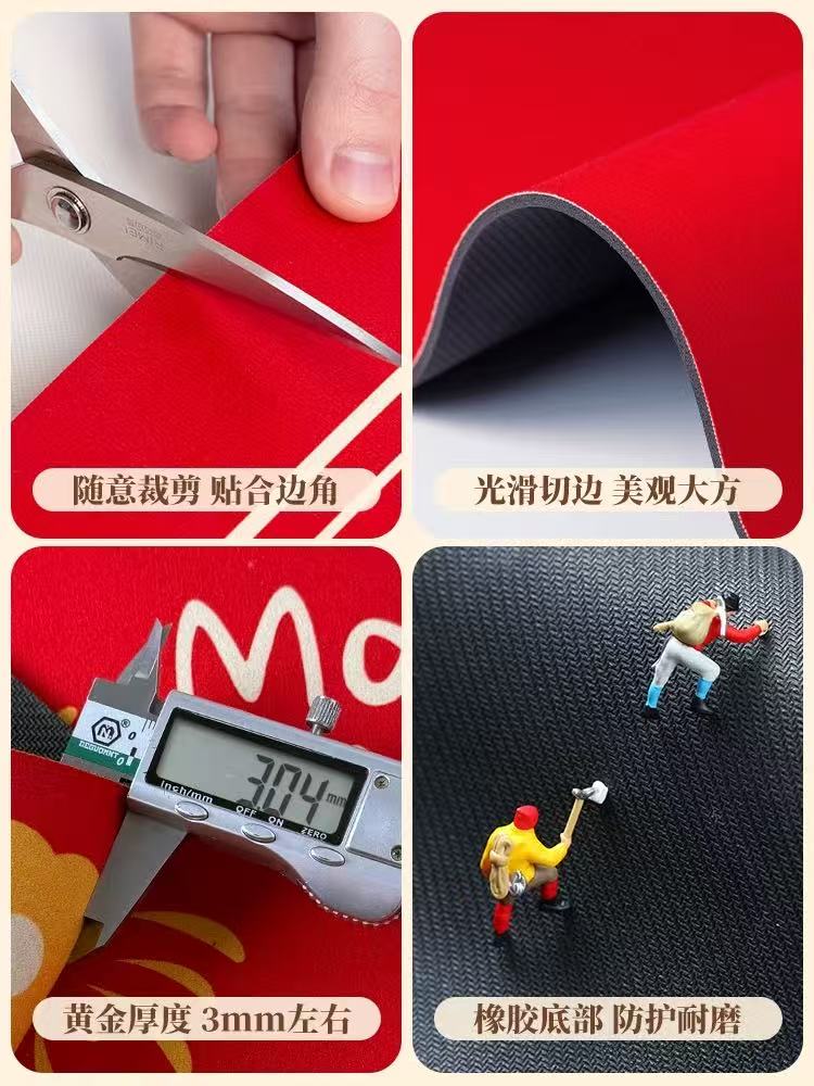 马年红色硅藻泥地垫家用卫生间吸水防滑脚垫浴室耐脏易打理地垫 详情7