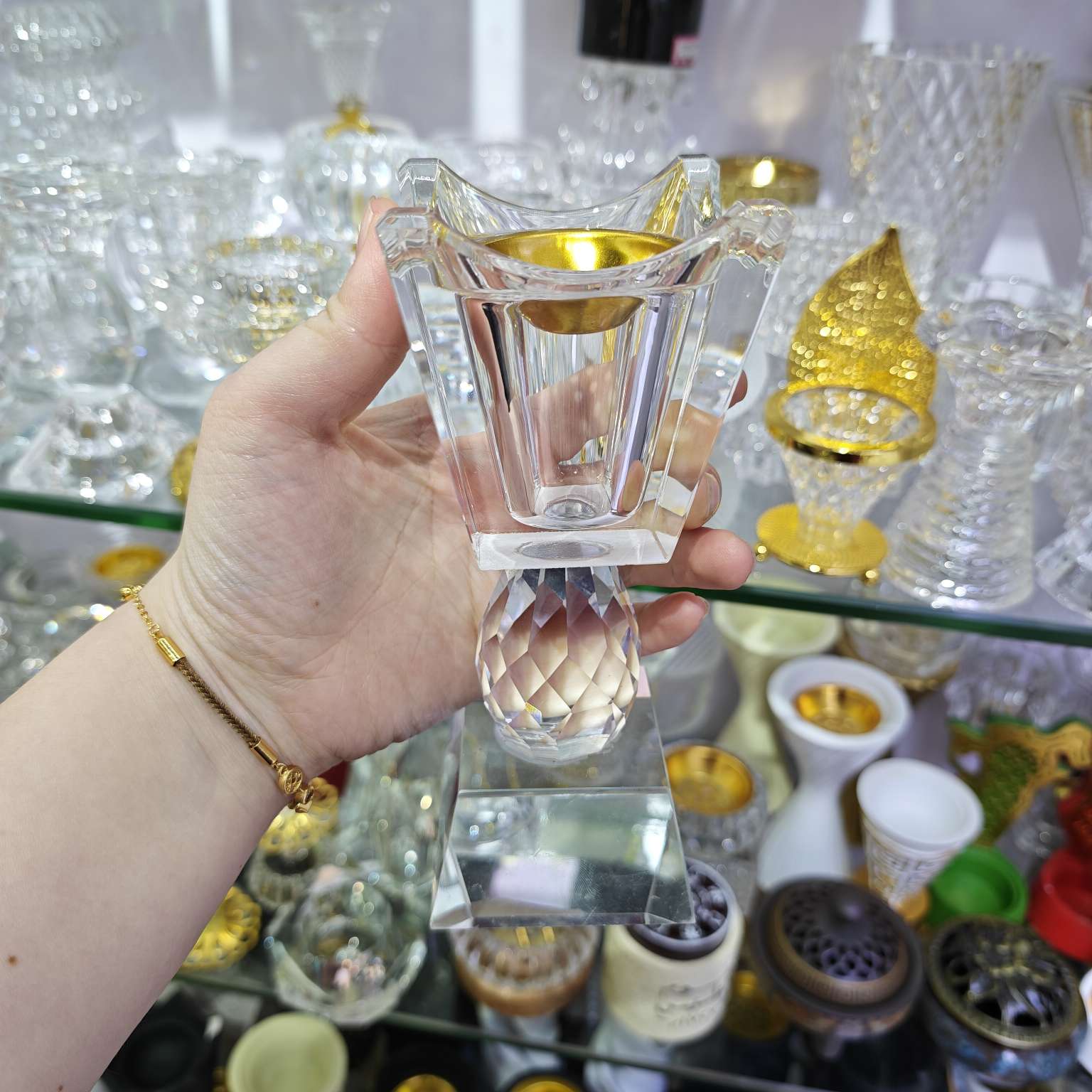 中东玻璃香炉摆件