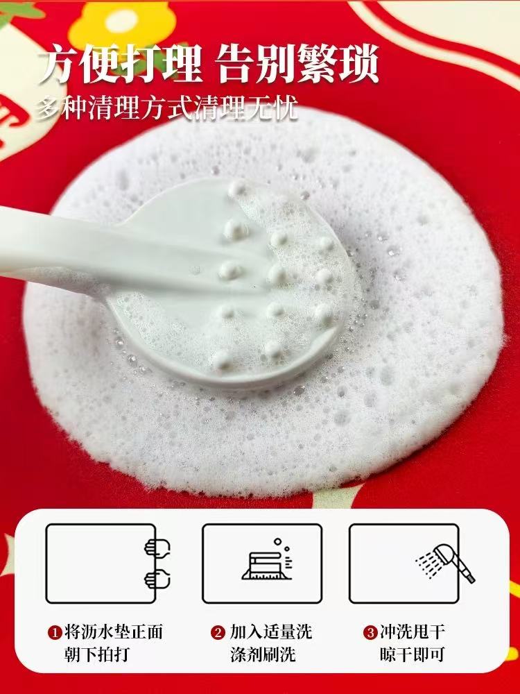 马年红色硅藻泥地垫家用卫生间吸水防滑脚垫浴室耐脏易打理地垫 详情8