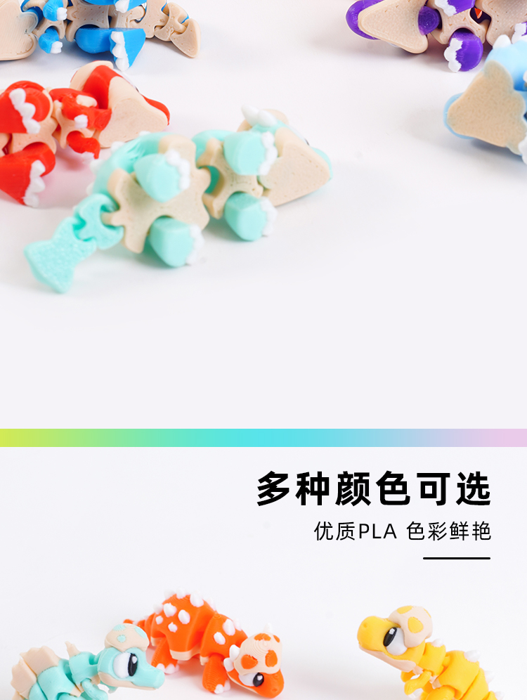 现货3D打印多色亚马逊跨境蛋壳小恐龙创意恐龙摆件手办礼物摆件批详情5