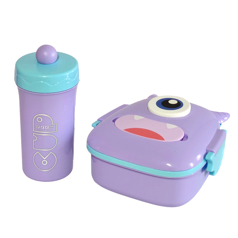 H226-578 Cartoon office worker microwave Heating lunch box, Student large-capacity bento box, Tableware, outdoor lunch box detail image 7