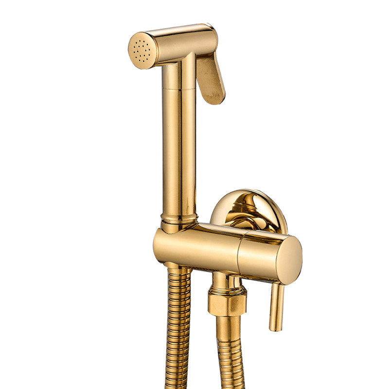 Holy toilet spray gun, zinc alloy bidet, round stainless steel hose, pressurized bidet switch, bathroom toilet companion details Picture