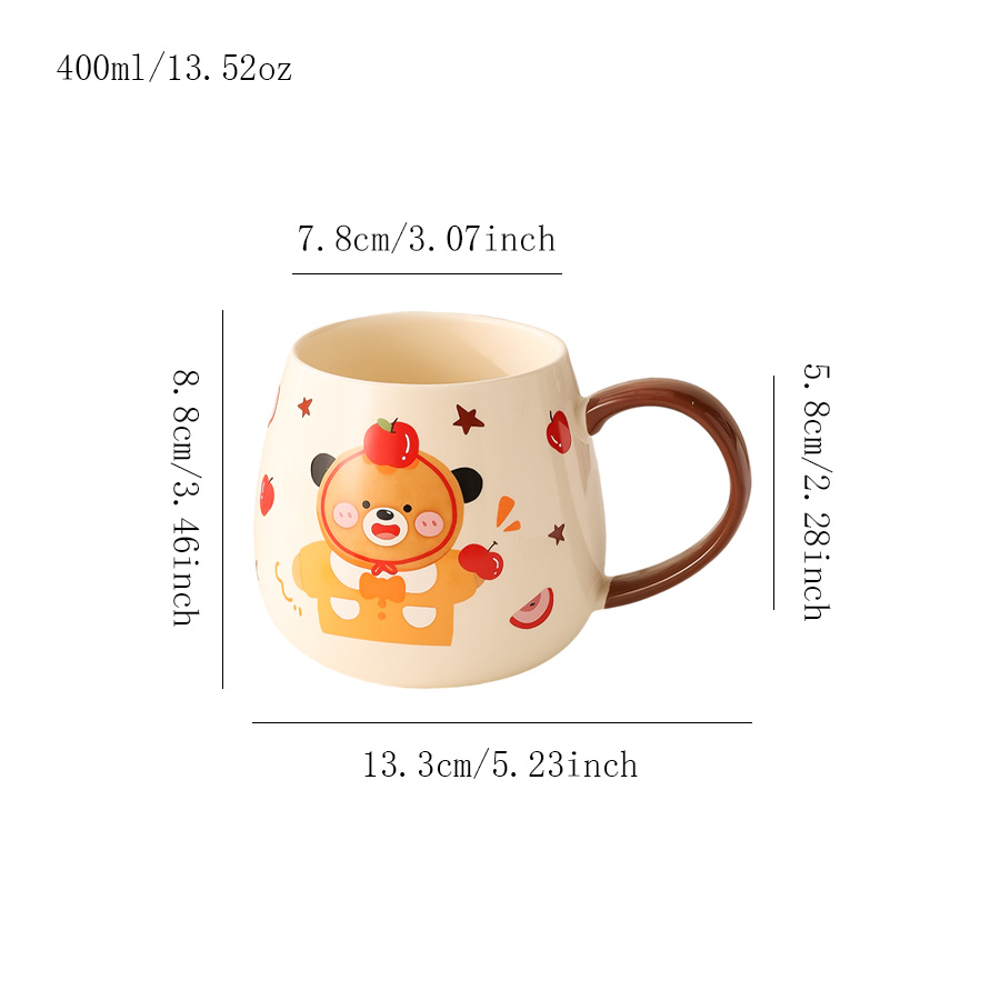 陶瓷杯茶杯杯子牛奶杯水杯咖啡杯手工高颜值亲子伴手礼哑光怀旧日式专用一家设计感景德镇小众无盖纪念创意马卡龙早餐微波炉泡茶