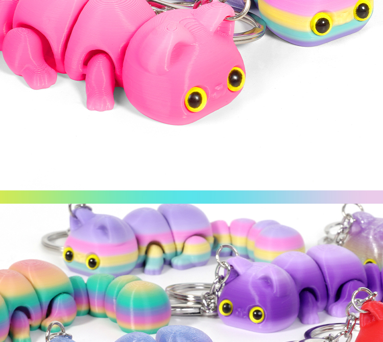 跨境3d打印可爱幸运猫汽车包包钥匙扣挂件小饰品礼品厂家批货代发详情6