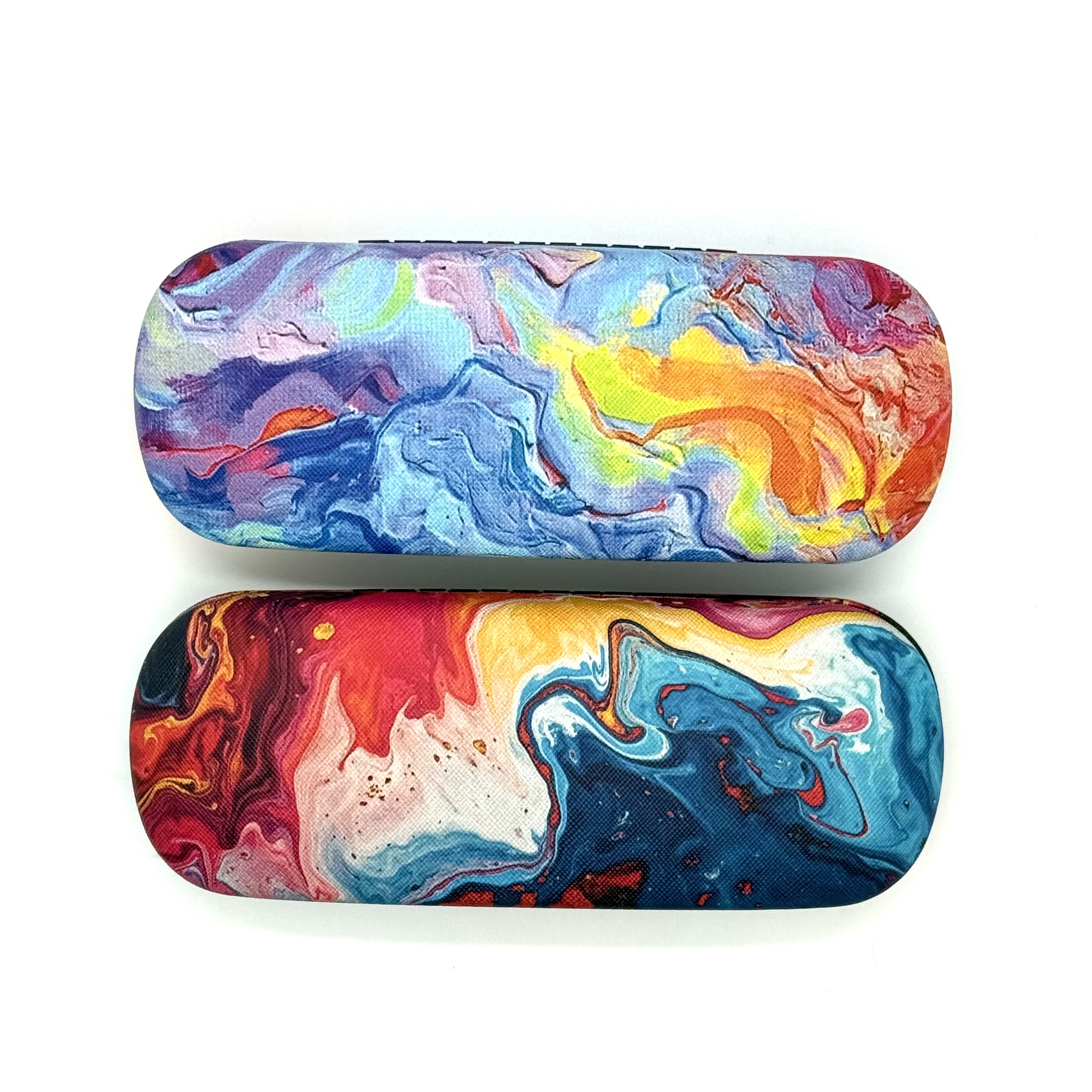 Oil painting pattern color-printed leather glasses case, optical glasses, myopia glasses, reading glasses case thumbnail