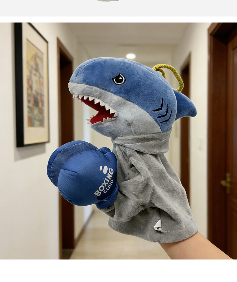 Animal boxing interactive hand puppet dinosaur monkey boxer puppet sound toy pic 8